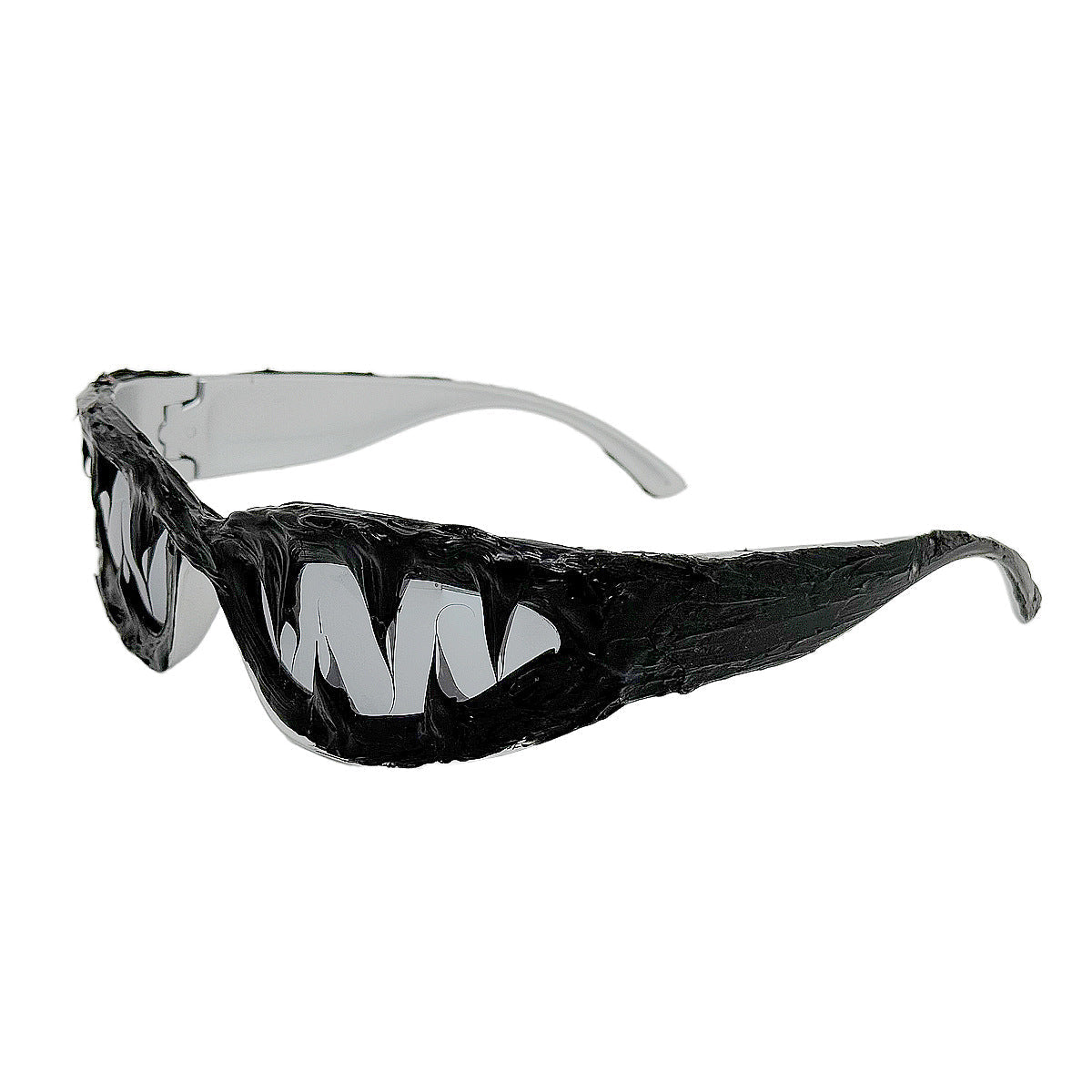 Trendy punk glasses shark teeth