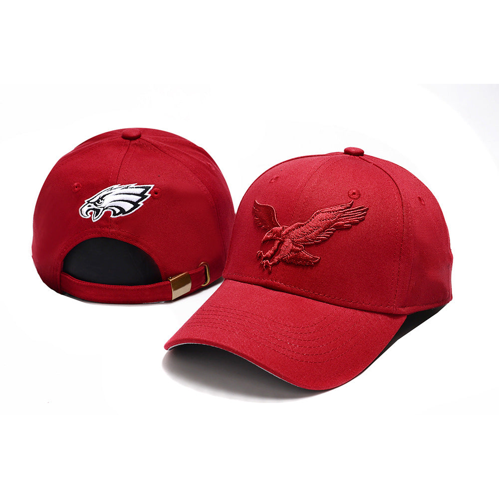 Trendy flat brimmed snapback hatseagle embroider sunshade