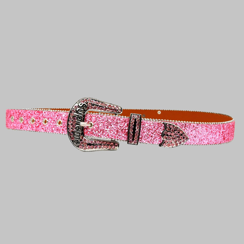 Hip-hop punk rhinestone belt glitterlettersupreme belt