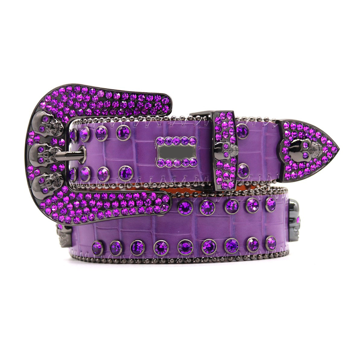 Hip-hop punk rhinestone belt zinc alloy pin buckle punk style