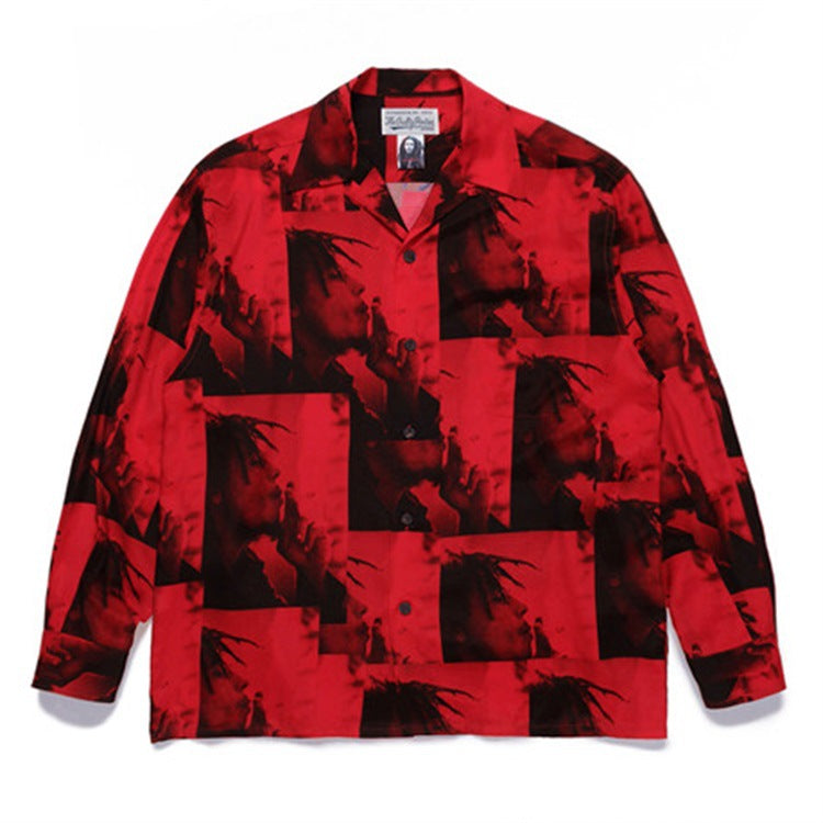 GUILTYPARTIES TIGER Long sleeved shirt BOB MARLEY Reggae rock portrait Hawaiian long sleeved shirt