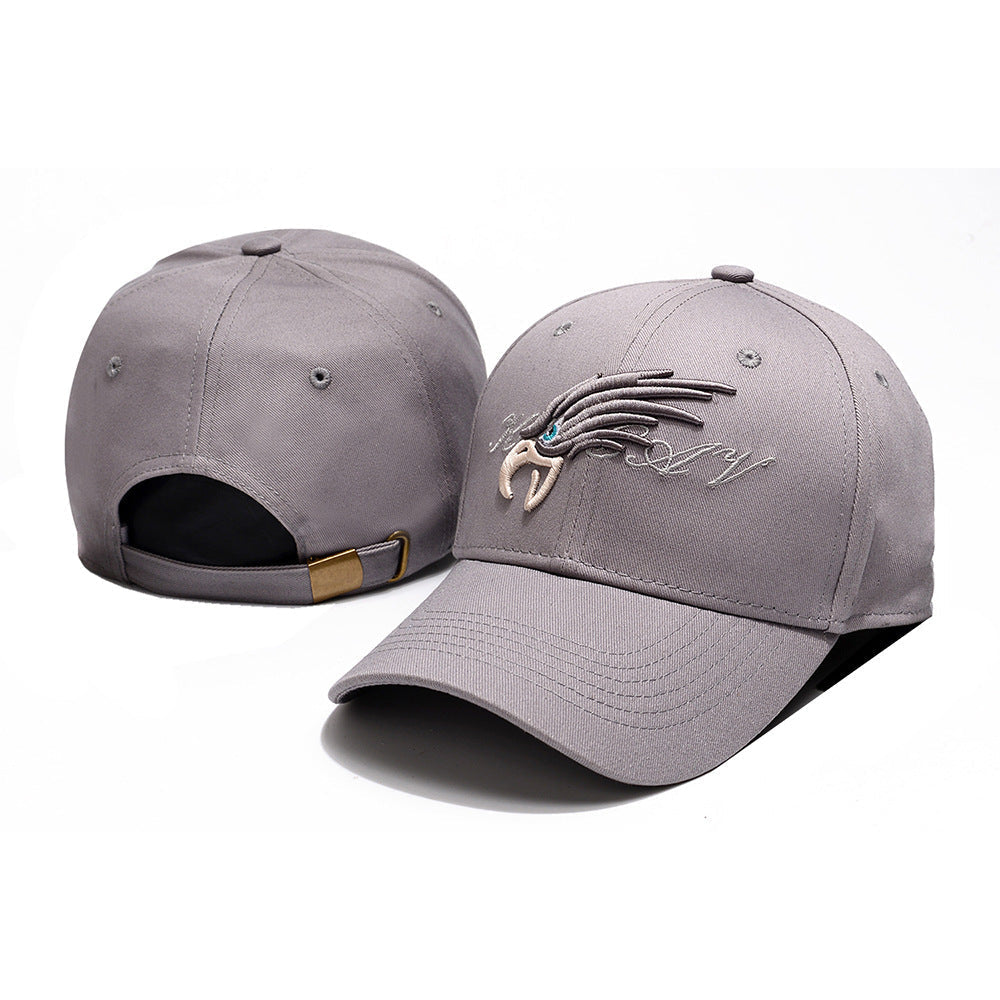 Trendy flat brimmed snapback hatseagle embroider sunshade and windshield
