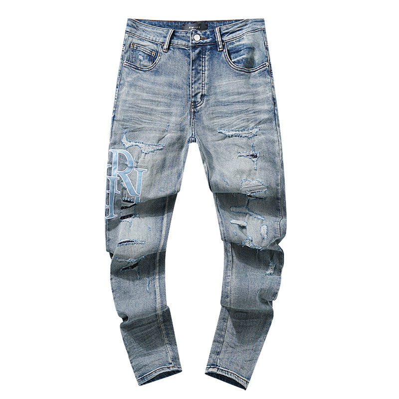 AMIRI Jeans Trendy Fake Ripped Jeans