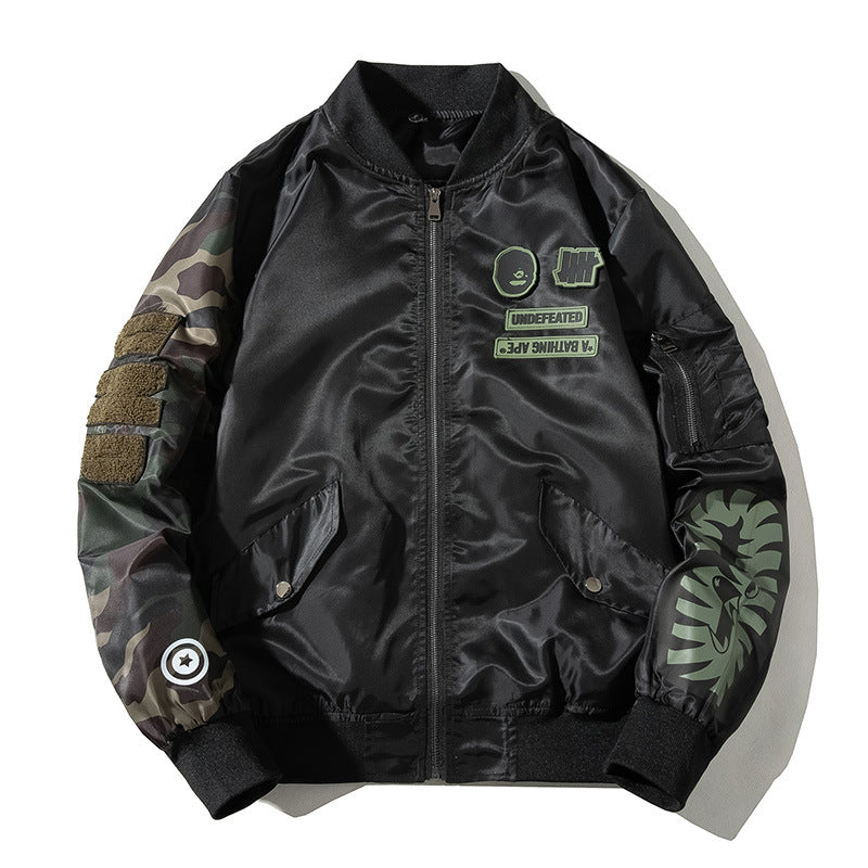 Men's Bomber Jacket MA-1 Winter Thickness available cotton-padded jacket Air Force Pilot Men's and Women's Autumn and Winter Thickened Couple Baseball Uniform
