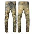 AM Jeans Graffiti Hole & Patch Stretch Slim Fit #6557
