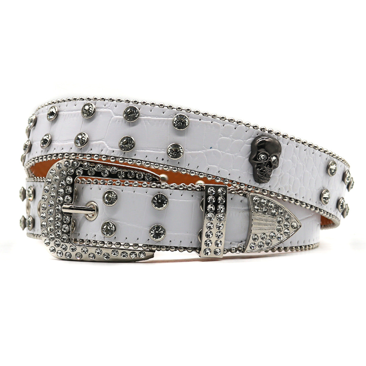 Hip-hop punk rhinestone belt punk style