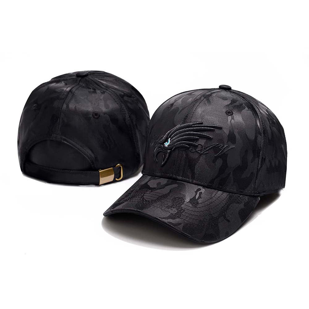 Trendy flat brimmed snapback hatseagle embroider sunshade