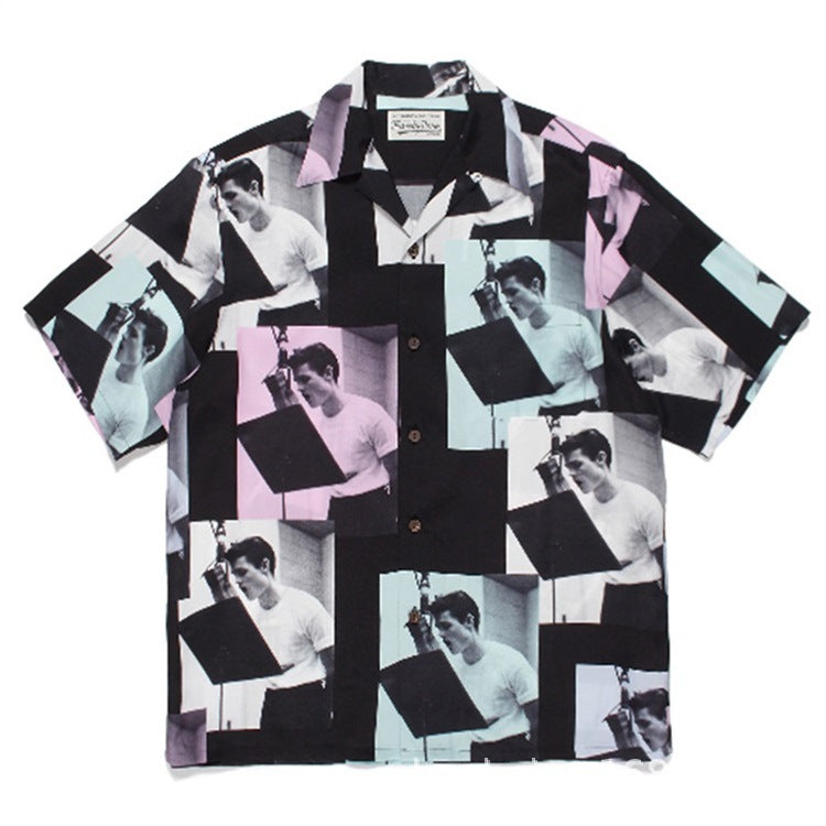 GUILTYPARTIES TIGER Shirts CHET BAKER CHAT BAKER Hawaiian Casual Short Sleeve Shirt Men