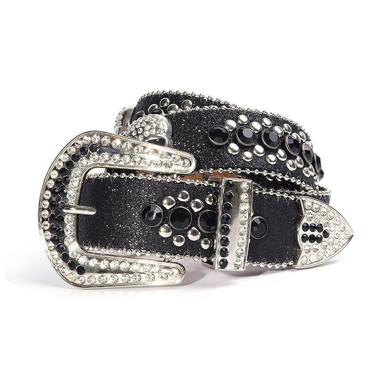 Hip-hop punk rhinestone belt skull accessories