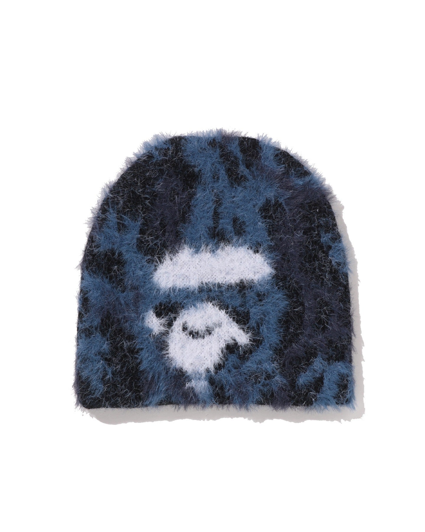 Bathing ape autumn and winter new plush knitted pullover hat tie-dye camouflage