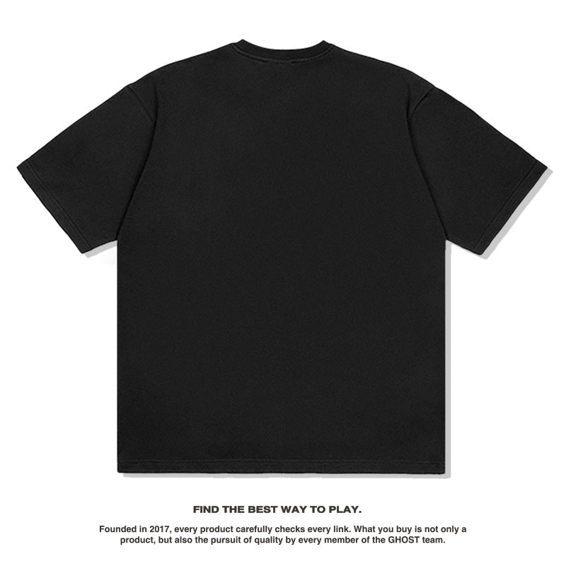 Nba T Shirt Vintage Basketball Star Character Printed Short-Sleeved T-shirt Washed Old Fashion Brand Men's Pure Cotton High-quality pure cotton comfortable and trendy clothing