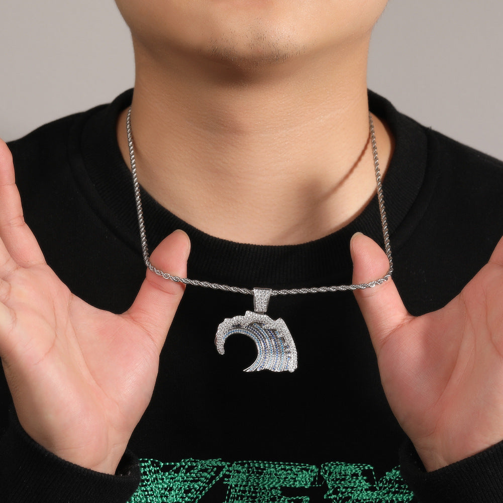 Jewelry Diamond Wave Hipster Pendant ins Pendant Spectrum St. Valentine's Jesus Pieces
