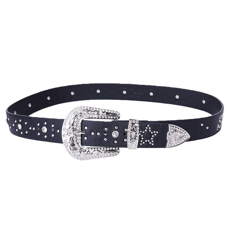 Hip-Hop Punk Rhinestone Belt