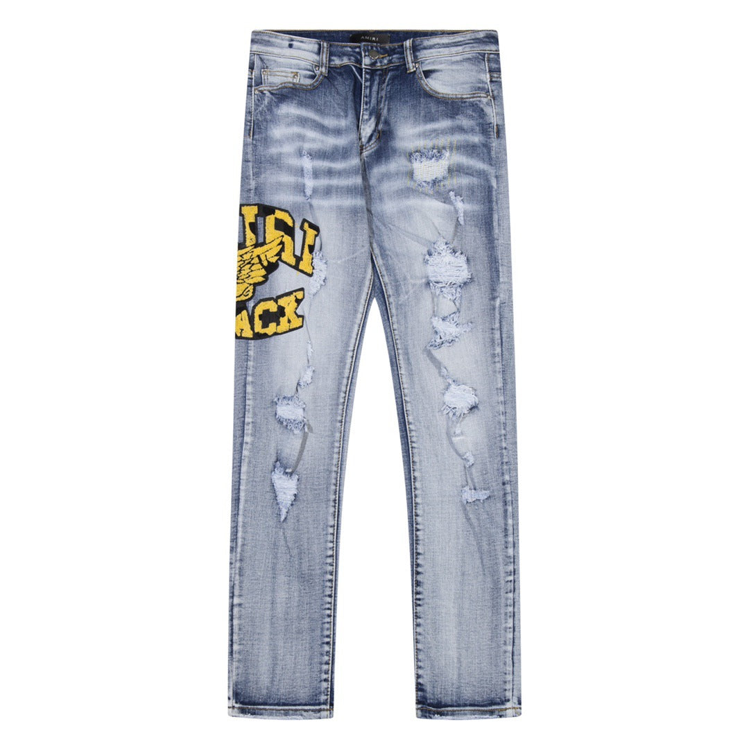 AMIRI Jeans Slim Fit Stretch Ripped Jeans