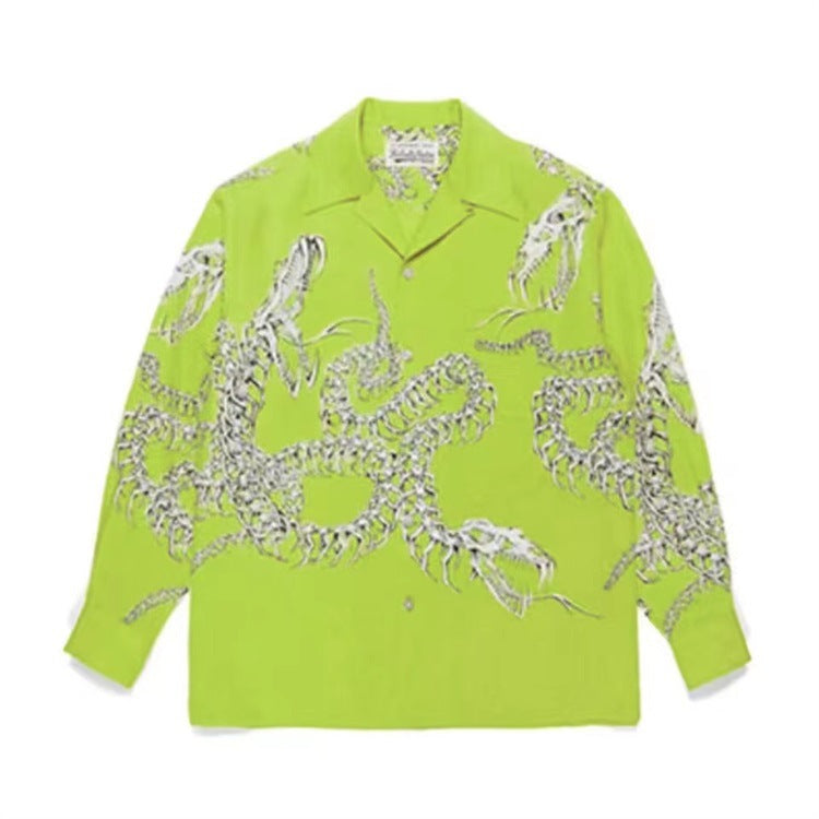 GUILTYPARTIES TIGER Long sleeved shirt 21AW keel cobra, hawaii, heaven tokyo loose long sleeved shirt