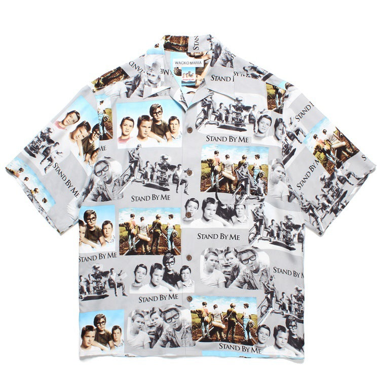 GUILTYPARTIES TIGER Shirts Joint Accompany Me Rayon Lapel Hawaiian Short Sleeve Shirt
