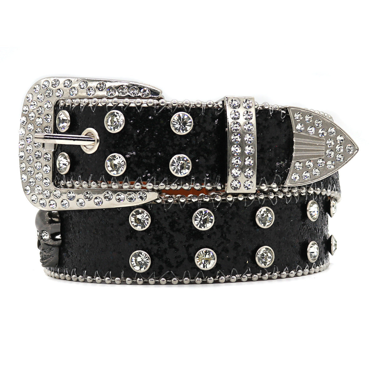 Hip-hop punk rhinestone belt punk style
