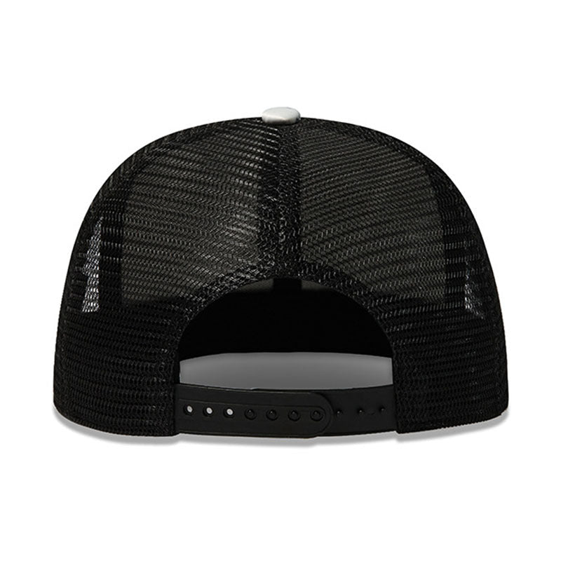 Trendy flat brimmed snapback hatssummer mesh sunshade breathable