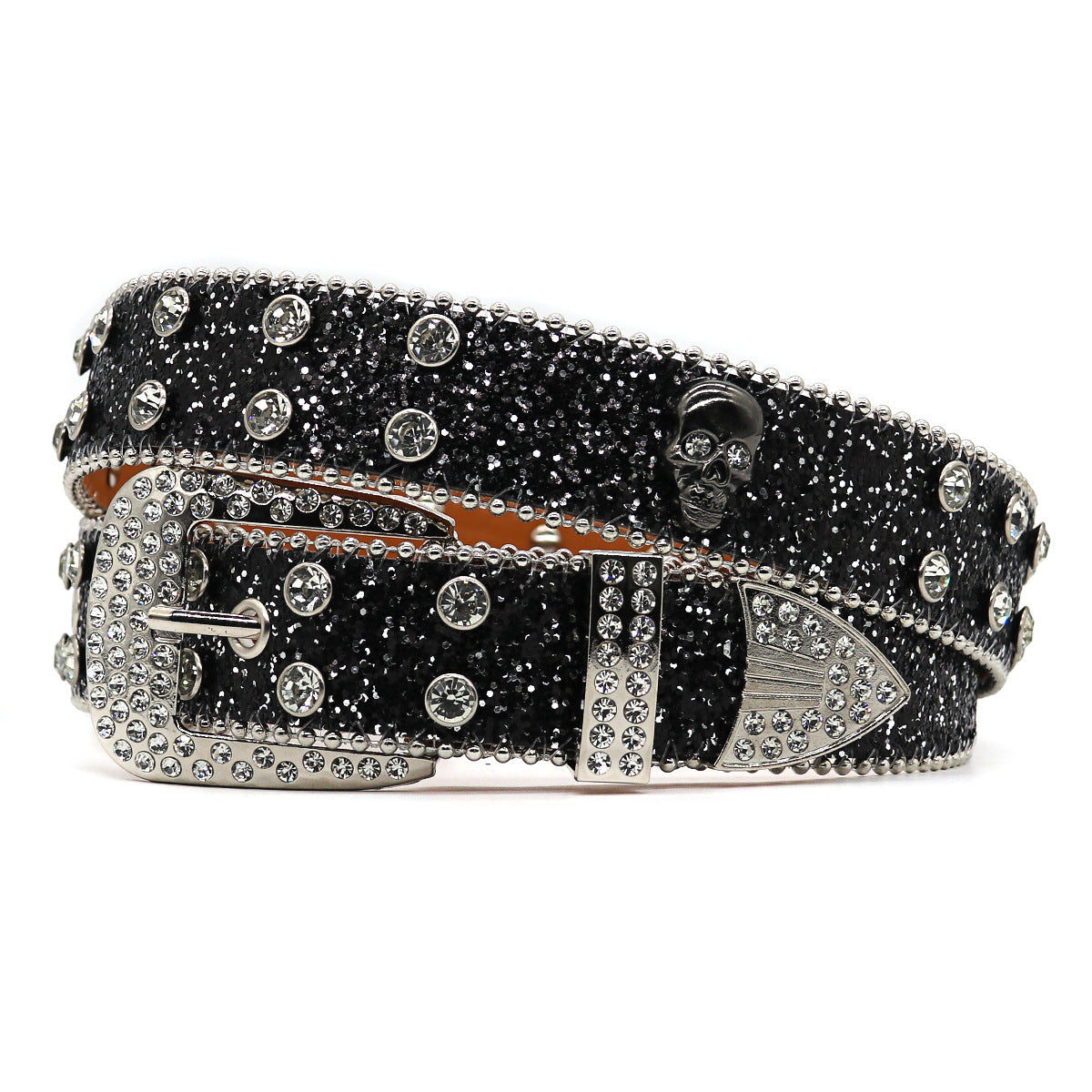 Hip-hop punk rhinestone belt punk style