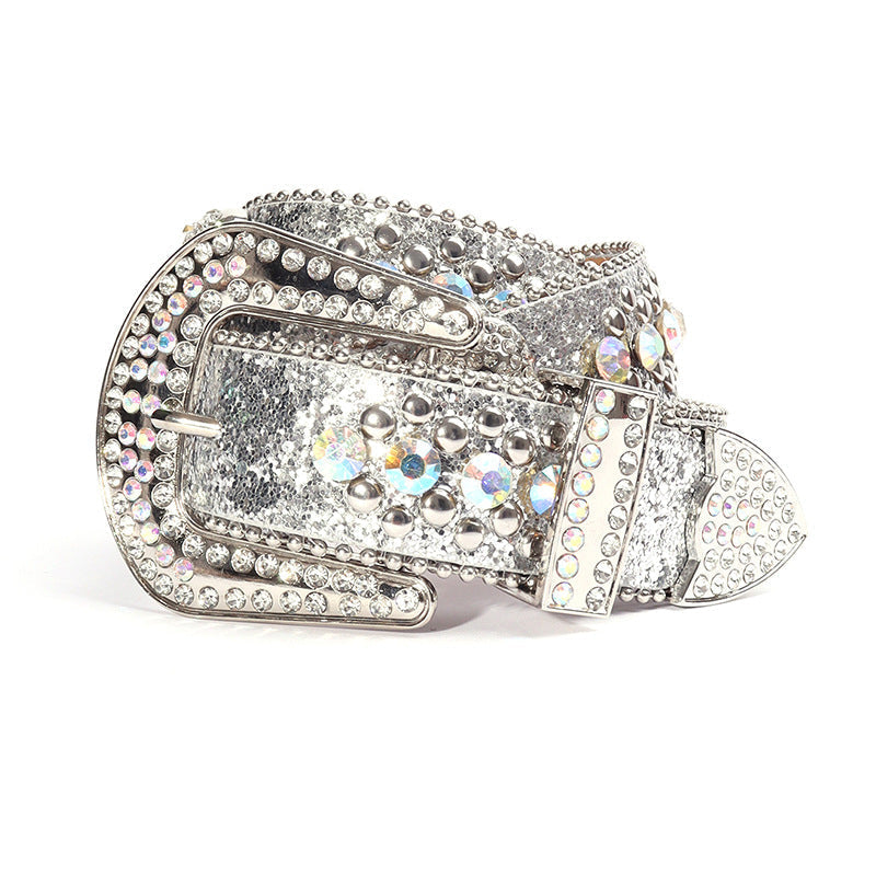 Hip-hop punk rhinestone belt skull accessories