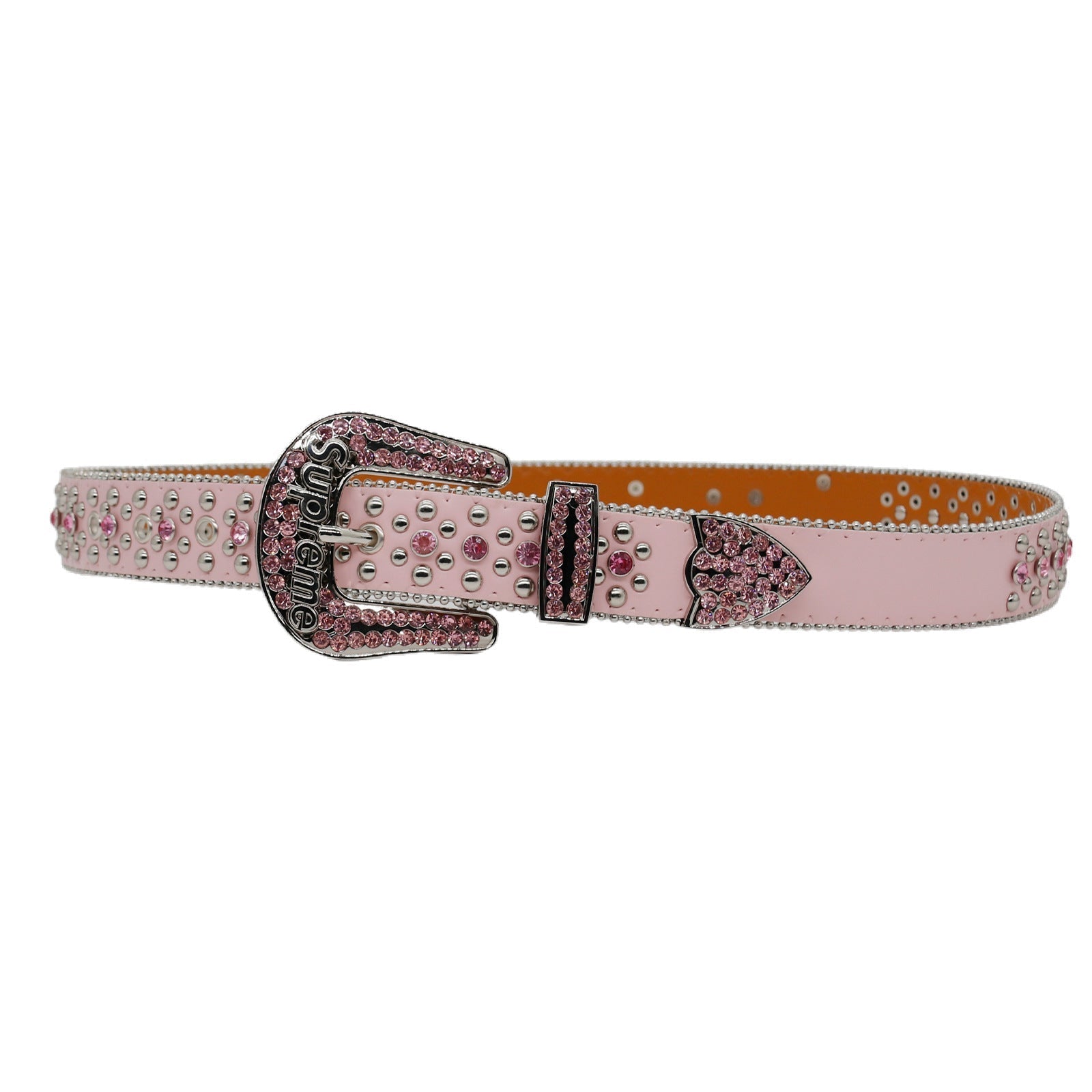 Hip-hop punk rhinestone belt full diamond letter accessories