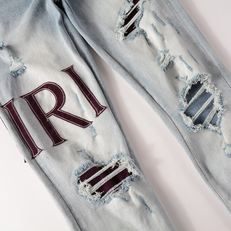 AM Jeans Embroidered Slim #1301