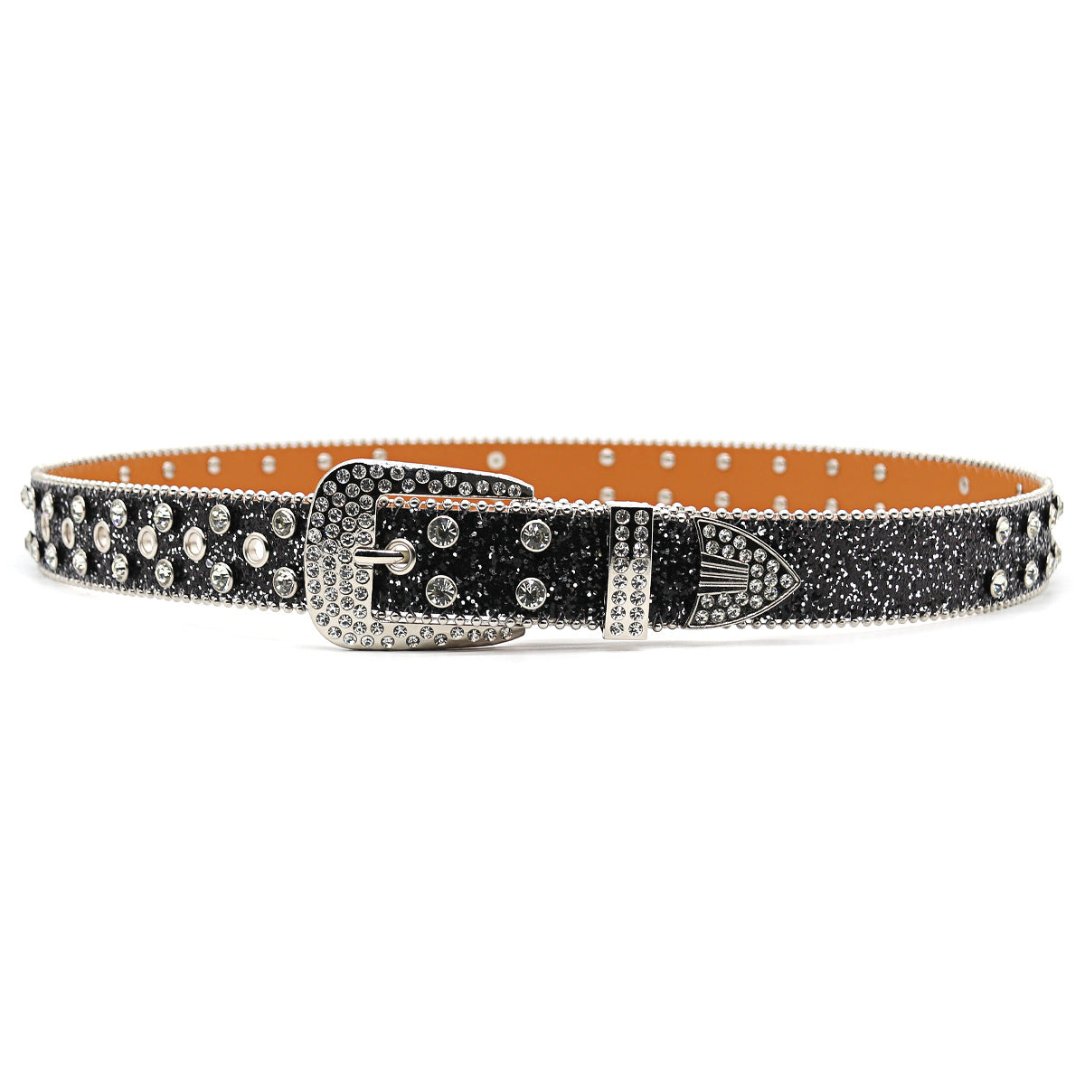 Hip-hop punk rhinestone belt punk style