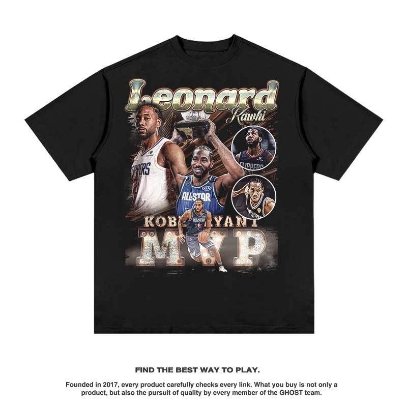 Nba T Shirt Short-Sleeved T-shirt Men's and Women's Retro Washed Casual Top Fashion High-quality pure cotton comfortable and trendy clothing