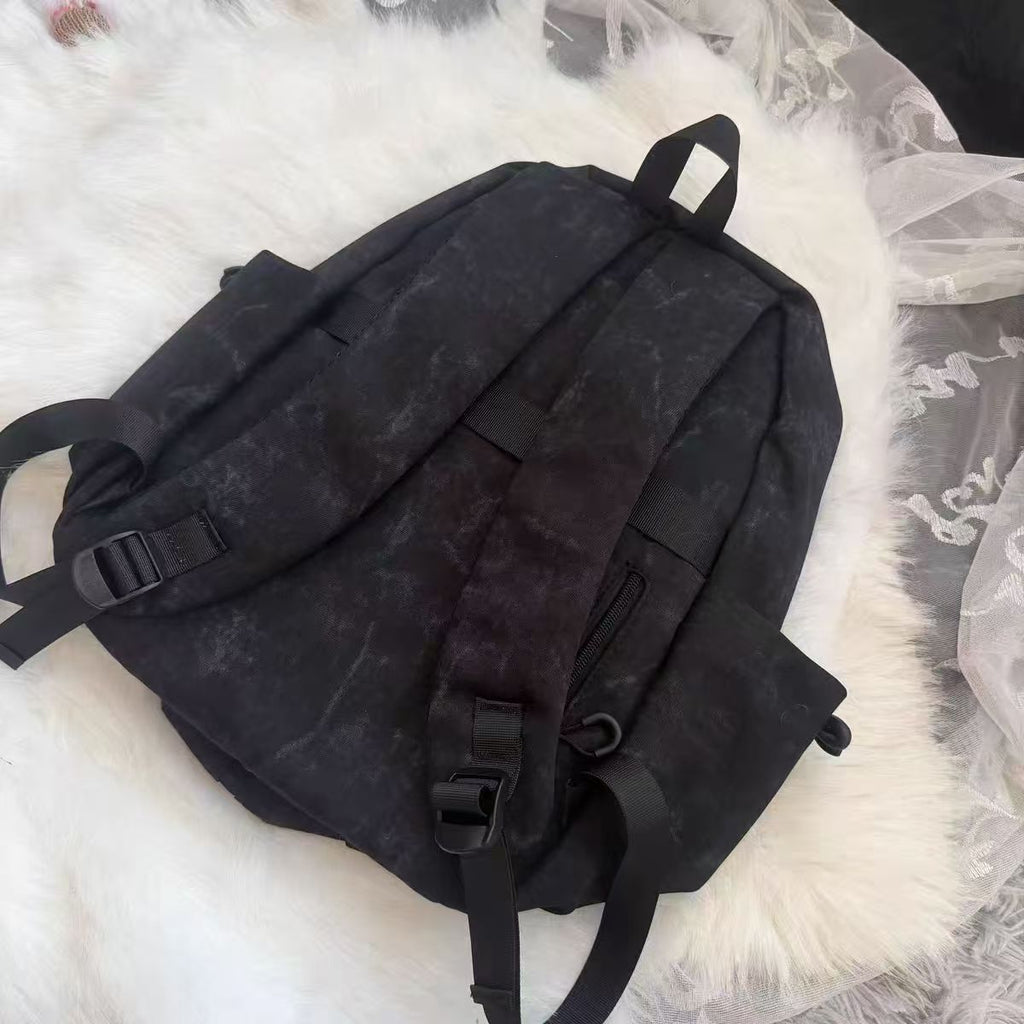 Cross-pattern bag Chrome fashion hottie cross punk subculture large capacity backpack
