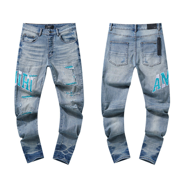 AMIRI Jeans Trendy Fake Ripped Jeans