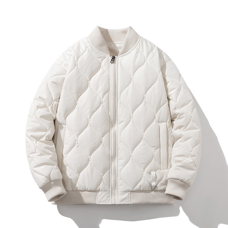 Men Vintage Jackets Loose rhombus cotton-padded baseball jacket jacket jacket