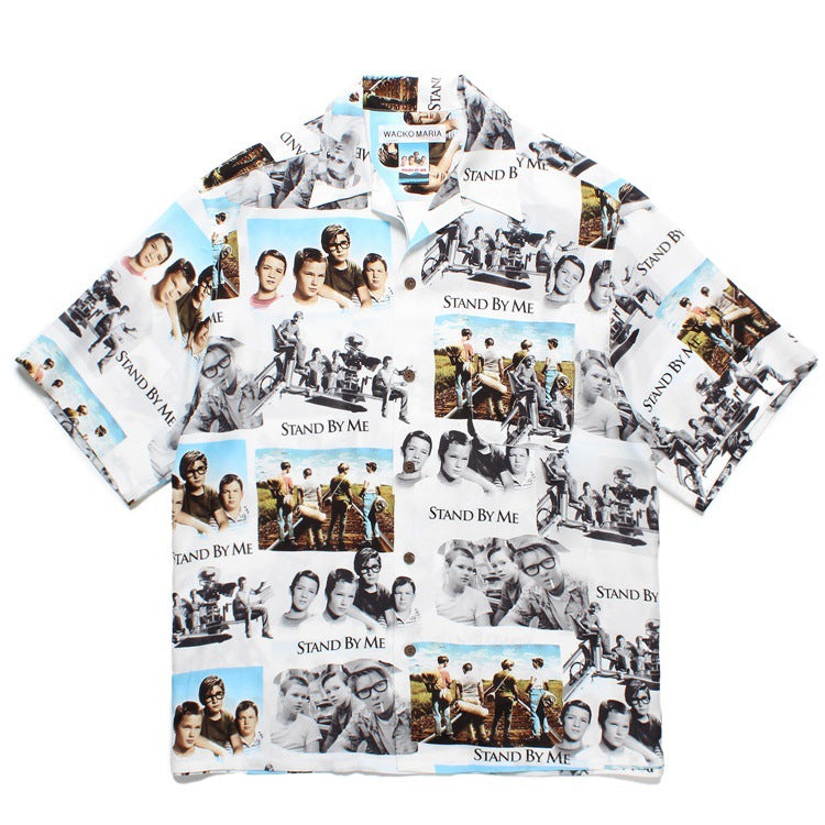 GUILTYPARTIES TIGER Shirts Joint Accompany Me Rayon Lapel Hawaiian Short Sleeve Shirt