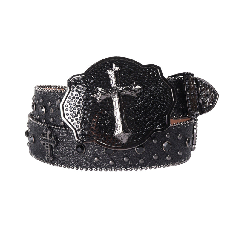 Hip-Hop Punk Rhinestone Belt