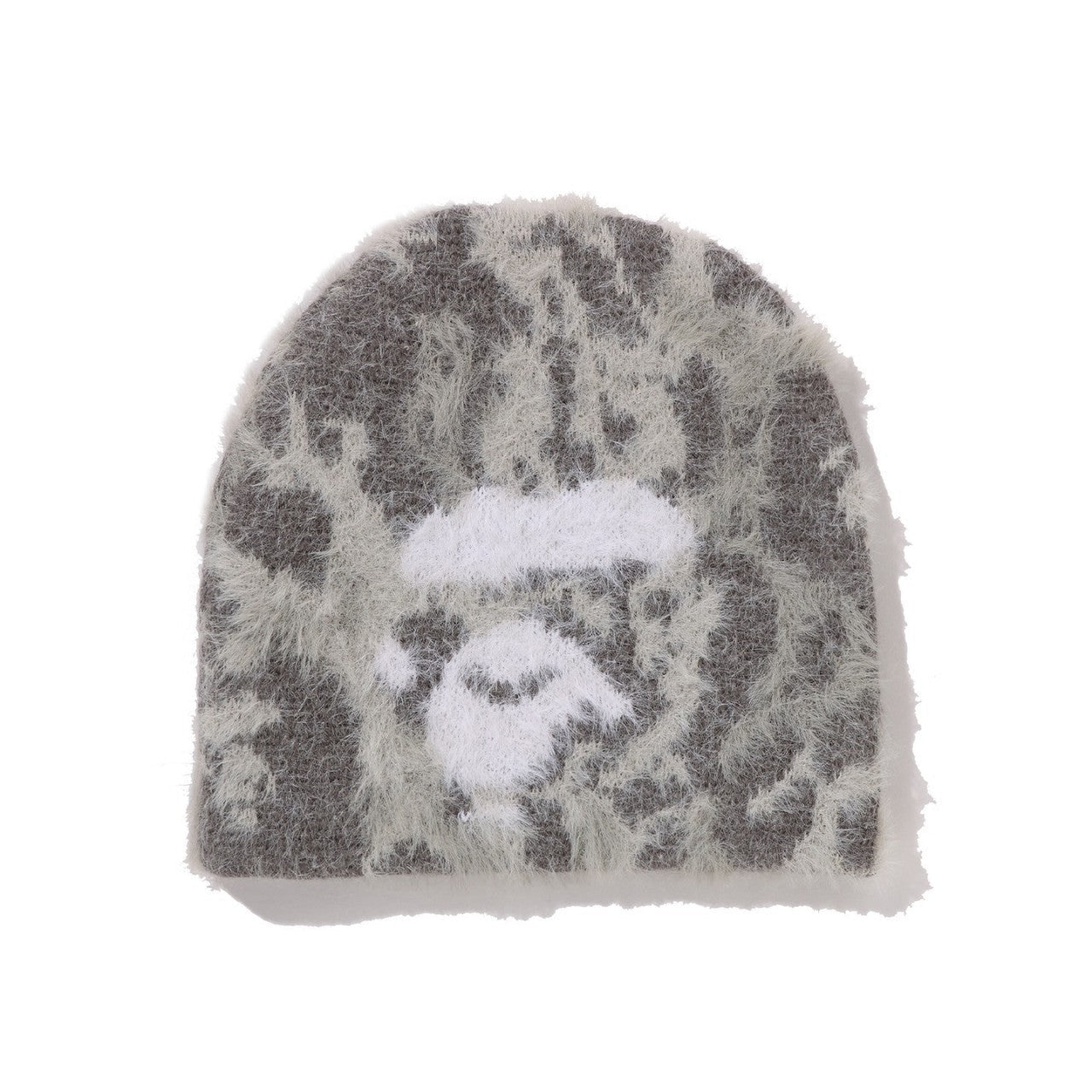Bathing ape autumn and winter new plush knitted pullover hat tie-dye camouflage