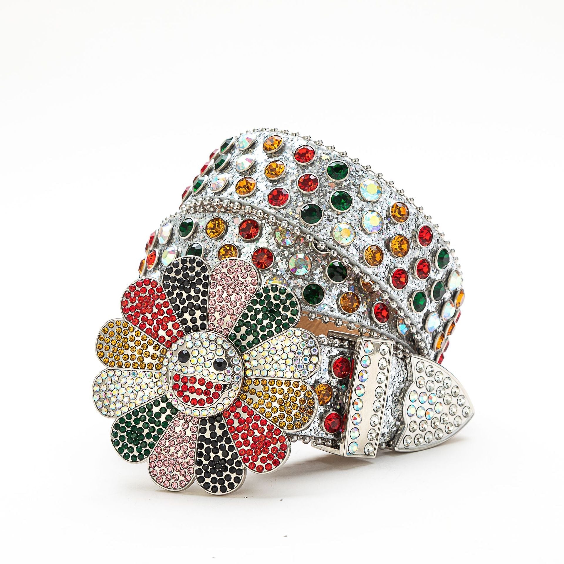 Hip-hop punk rhinestone belt alloy sunflower accessories punk hip-hop style