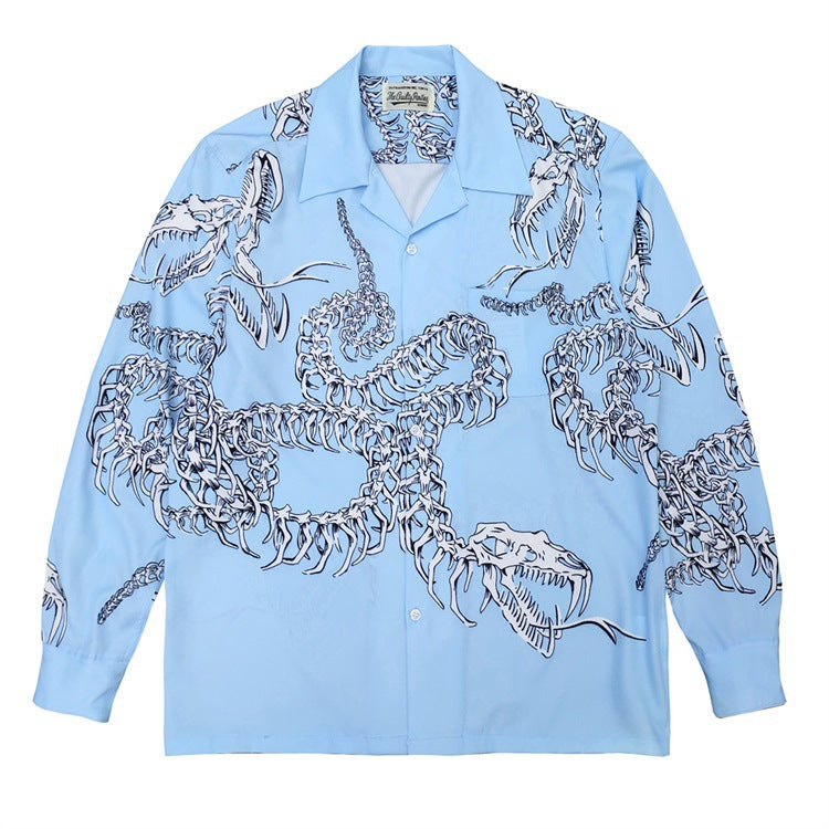 GUILTYPARTIES TIGER Long sleeved shirt 21AW keel cobra, hawaii, heaven tokyo loose long sleeved shirt