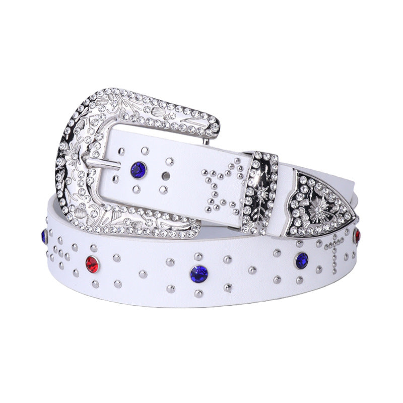 Hip-Hop Punk Rhinestone Belt