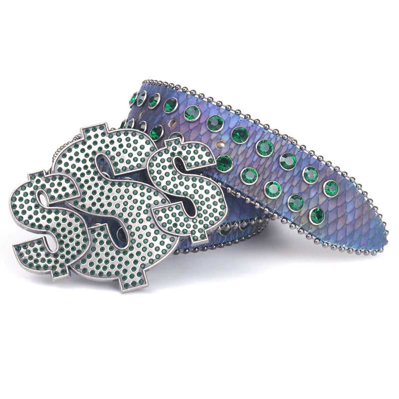 Hip-hop punk rhinestone belt s plate accessories