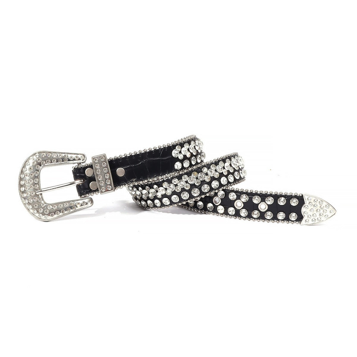 Hip-hop punk rhinestone belt punk style