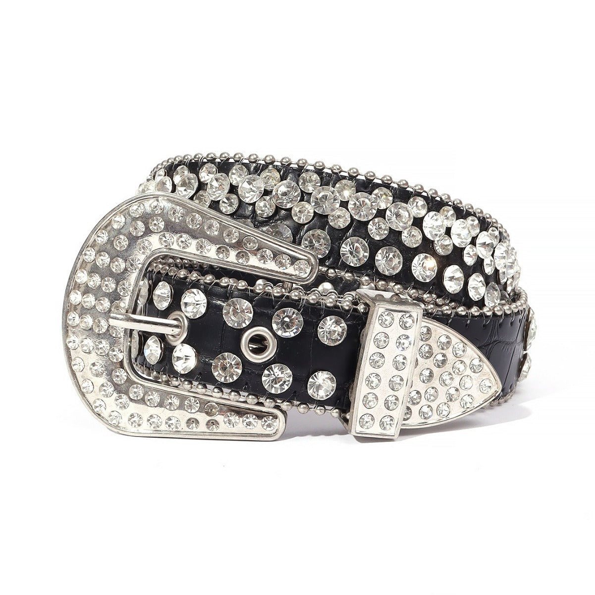 Hip-hop punk rhinestone belt punk style