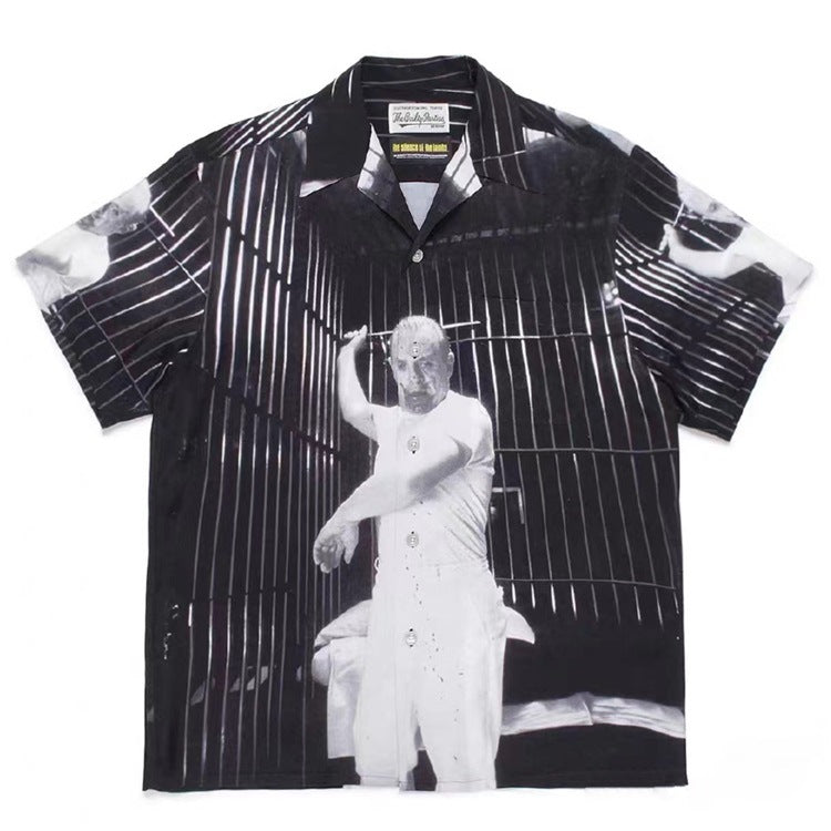 GUILTYPARTIES TIGER Shirts 21ss Joint Silence of the Lambs Thriller Movie Hannibal Hawaiian Short Sleeve Shirt