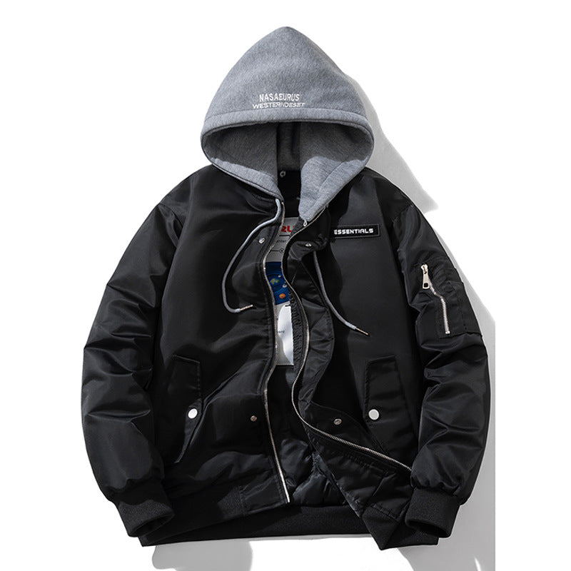 Mens Vintage Jackets vintage jacket loose trend baseball jacket padded flight suit