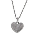 Jewelry Love Pendant Copper Set Zircon T Square Full Diamond Pendant Necklace St. Valentine's Spectrum