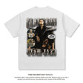 Nba T Shirt American Retro Short Sleeve T-shirt Hip-Hop Street Washed Distressed Printed Top High-quality pure cotton comfortable and trendy clothing