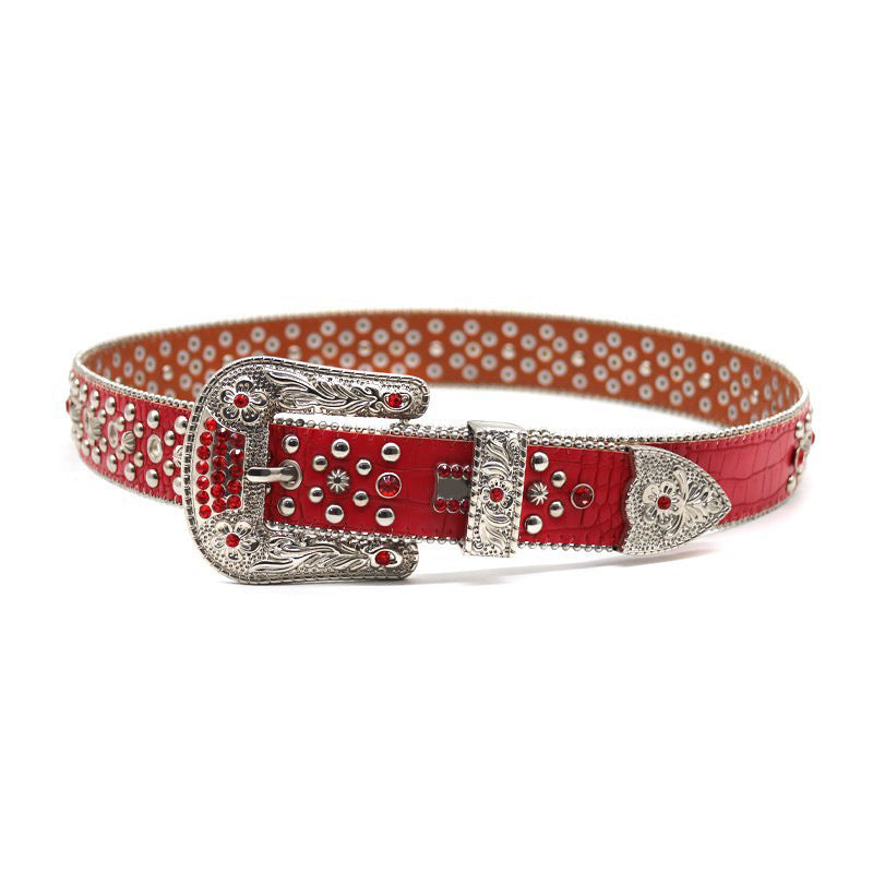 Hip-Hop Punk Rhinestone Belt