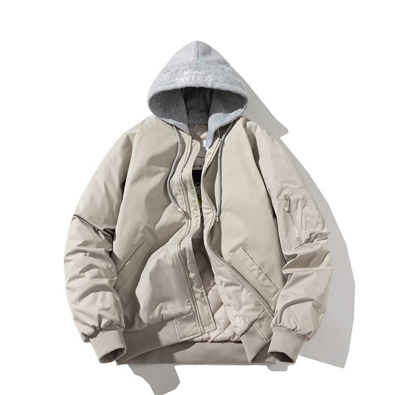 Mens Vintage Jackets Pilot Jacket Padded Jacket Winter Baseball Uniform