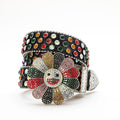 Hip-hop punk rhinestone belt alloy sunflower accessories punk hip-hop style