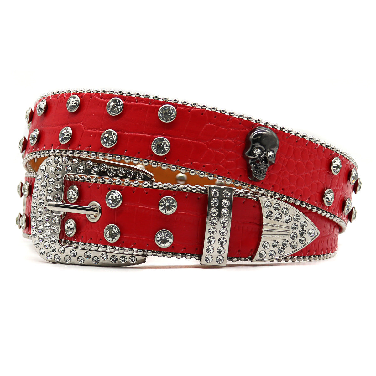 Hip-hop punk rhinestone belt punk style