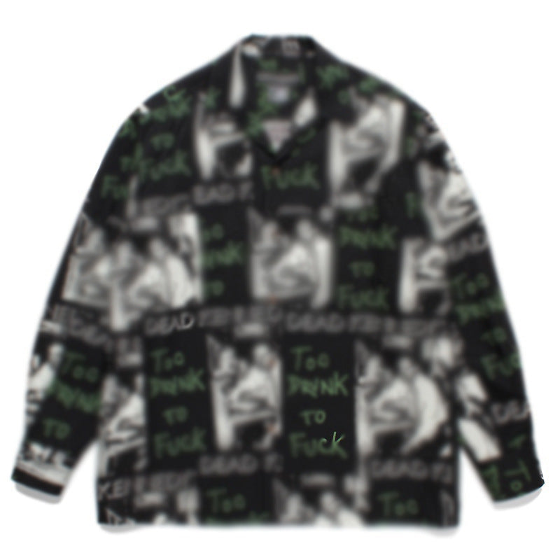 GUILTYPARTIES TIGER Long sleeved shirt printed long-sleeved shirt men's and women's trendy brand street loose Hawaiian shirt
