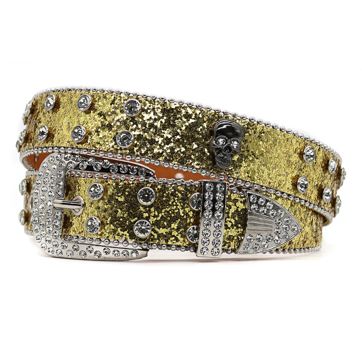 Hip-hop punk rhinestone belt punk style